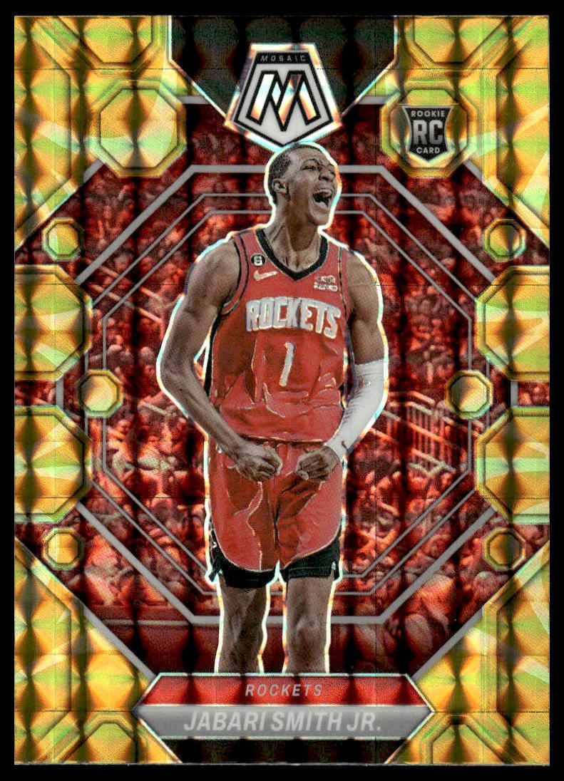 2022-23 Panini Mosaic #239 Jabari Smith Jr. Reactive Yellow Houston Rockets