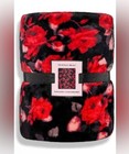 Victoria’s Secret Luxe Sherpa Blanket Covert Cozy Plush Throw Roses Floral