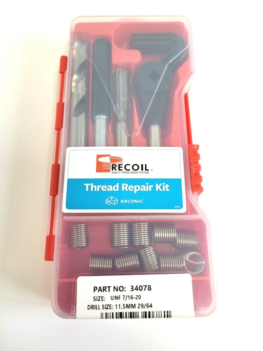 7/16-20 RECOIL THREAD REPAIR KIT #34078 HELICOIL TYPE - NEW | eBay