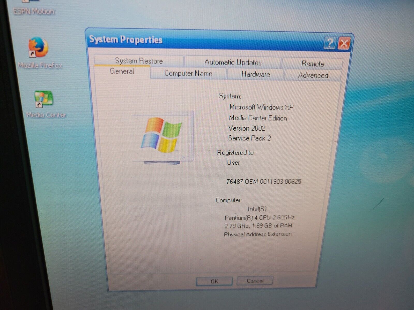 Dell Dimension DV051 Desktop Computer 2.8GHz 2GB 640GB Windows XP Media Center - Picture 12 of 13
