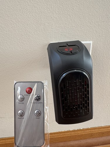 Handy Heater Wall Outlet Space Heater Remote 400 watts Personal Heater Travel - Picture 2 of 11