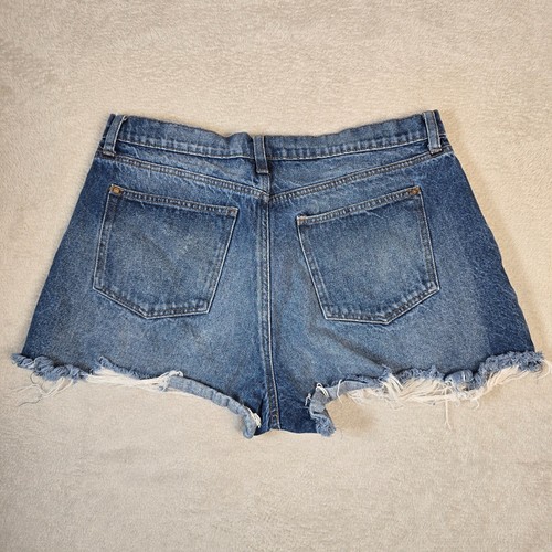 NOBO Distressed Cut Off Denim Jeans Shorts Size 17 Faded Frayed High Rise Beachy - Picture 8 of 8