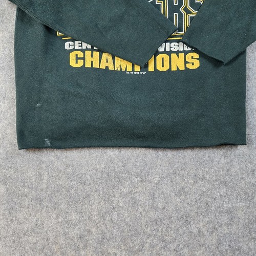 VINTAGE Galt Sand 1995 Green Bay Packers Sweatshirt Kid XL Green Distressed READ - Picture 8 of 19