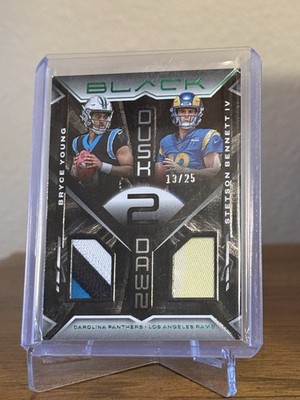 2023 Panini Black Dusk 2 Dawn Bryce Young, Stetson Bennett #D2D-9 /25 (RC, MEM)