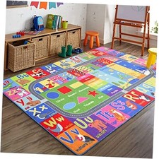 Kids Educational Rug, Kids Collection Area Rug for Learning Alphabet,