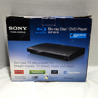 Sony BDP-BX18 Blu-ray DVD Player Black HDMI 1080p Internet Media Streamer New