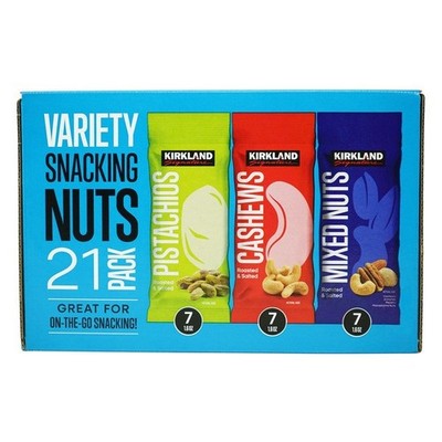 Kirkland Signature Snacking Nuts Variety Snack Healthy Mix Dry Fruits 21-count