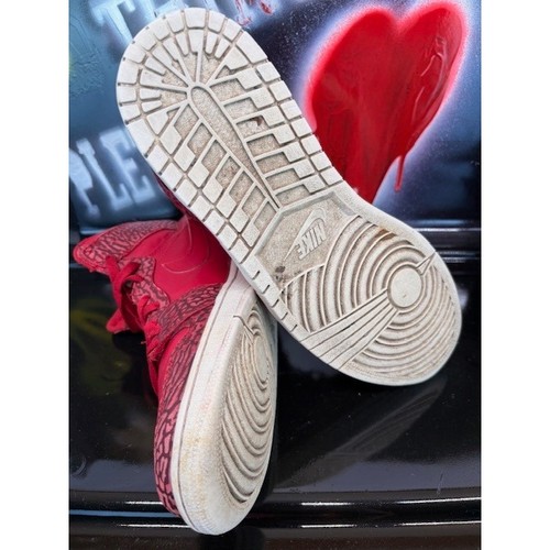 Air Jordan 1 Mid SE Red Elephant Print High Top Sneakers Mens size 11.5 - Picture 8 of 8
