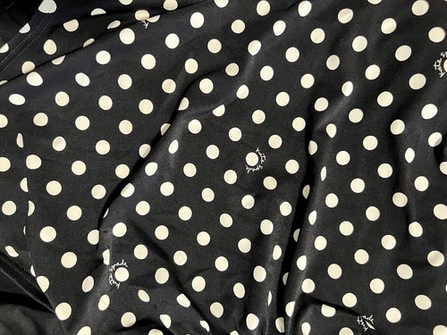 $148 Kate Spade NY Sz XS One-Shoulder/One-Piece Swimsuit Black White Polk-a-dot - Picture 12 of 21