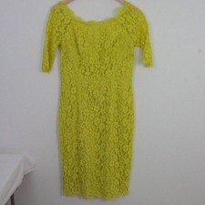 Women's Hobbs Yellow off Shoulder Midi Dress UK10