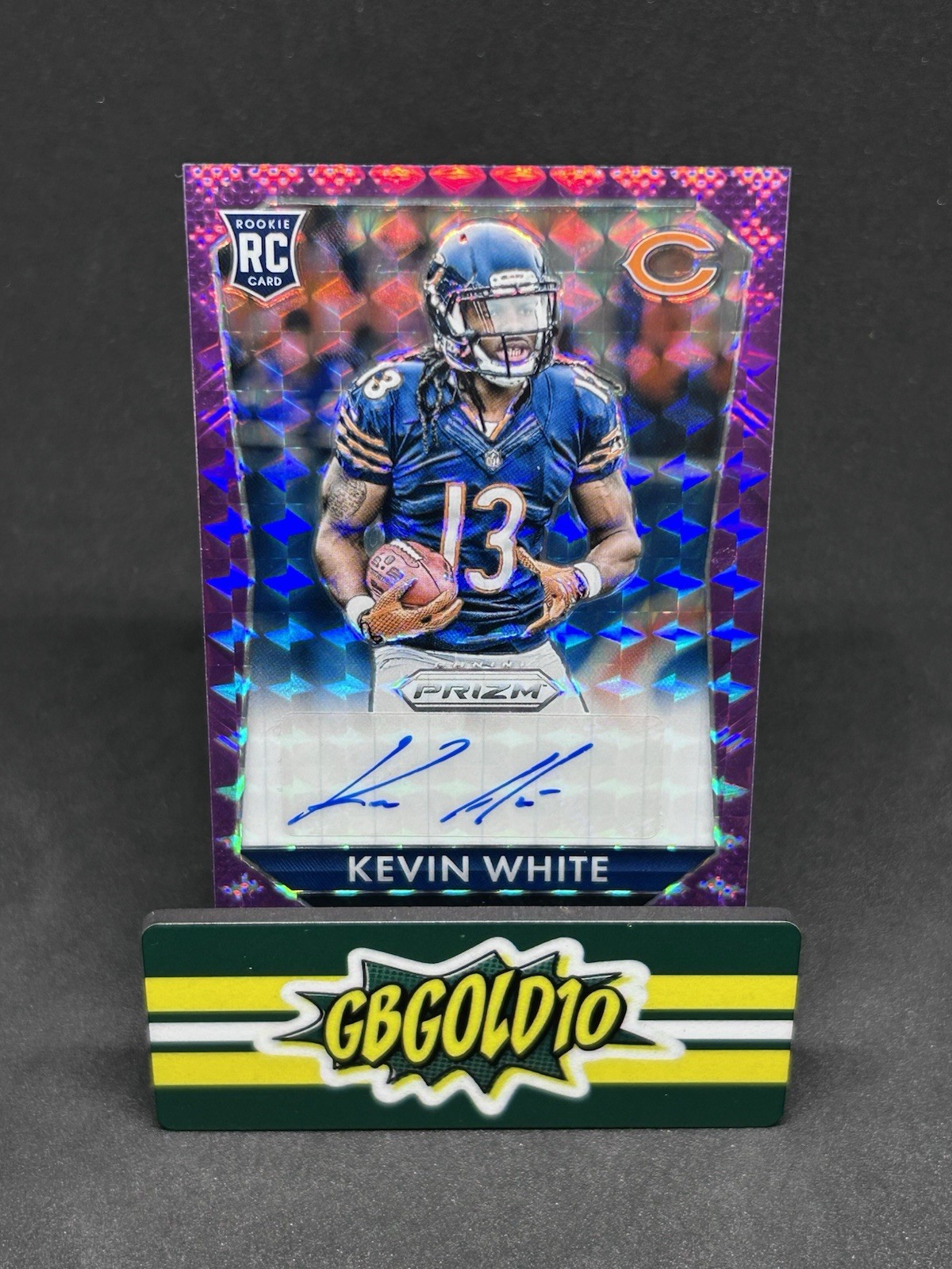 2015 Prizm Violet Mosaic Prizms Kevin White RC Rookie AUTOGRAPH Bears /30