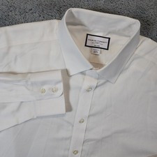 Charles Tyrwhitt Dress Shirt Mens 17 36 White Classic Fit Non-Iron Long Sleeve