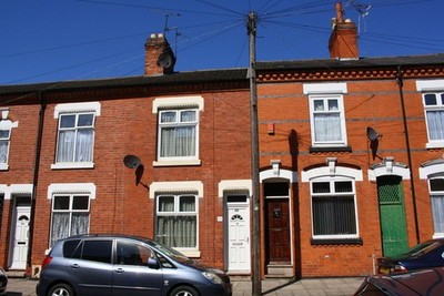 Photo 6x4 Houses on Diseworth Street Leicester There is an OS benchmark [ c2017