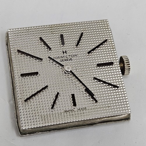 VINTAGE HAMILTON GENEVE UNIQUE CASE CAL 732 RECTANGULAR TANK WATCH SWISS - Picture 11 of 11