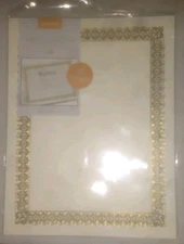 Gartner Studios Foil Certificates 8.5 X 11 White & Gold 15 Qty.