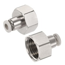 2pcs Push to Connect Fittings 1/2PT Female Thread Fit 6mm Tube OD Copper New