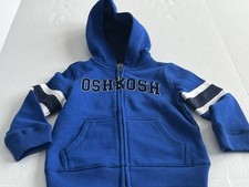 Oshkosh B  gosh Boys Blue Fleece Zippered Jacket Size 2T NWOT