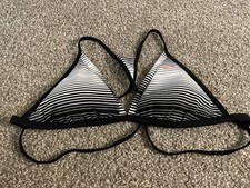 Nike Sport Mesh Reversible Stripe Triangle Tie Back Bikini Top - NO SIZE OR TAG