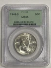 1949 S Franklin Half Dollar PCGS MS65 Silver Coin 50C US Mint Old Green Holder