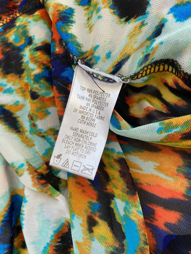 Attitudes by Renee Damen 3X Tunika Artsy Mehrfarbig Halbtransparent Boho 3/4 Arm - Bild 4 von 8