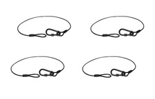 Pack of 4 x Pro X 30" Black Safety Cable