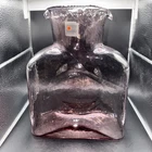 Vintage MCM Blenko Amethyst Double Spout Glass Pitcher Water Bottle