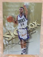 1998-99 Fleer Skybox Autographics Ray Allen Autograph Milwaukee Bucks