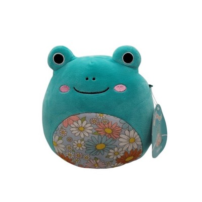 Squishmallows Robert the Frog 8 Inch Teal Floral Belly Plush Jazwares NWT