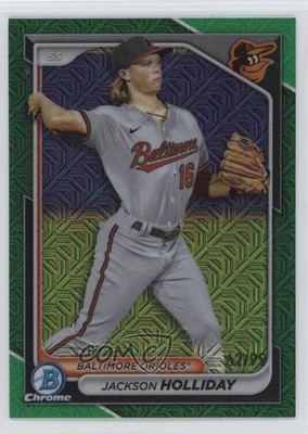 2024 Bowman Mega Box Green Mojo Refractor /99 Jackson Holliday Rookie RC 8mm