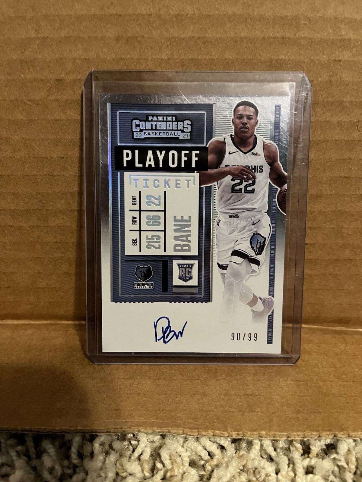 2020-21 Panini Contenders Playoff Ticket Desmond Bane Rookie RC On Card Auto /99