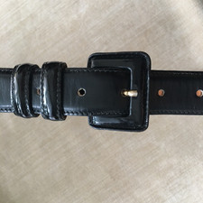 Barneys New York Black Leather Belt Large