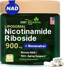 Liposomal NAD Supplement, NAD+ Nicotinamide Riboside, Quercetin, Resveratrol 910