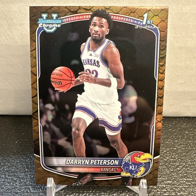 #ad 2025 26 Bowman Darryn Peterson Reptilian Refractor Kansas Jayhawks BCP 2 $29.99
