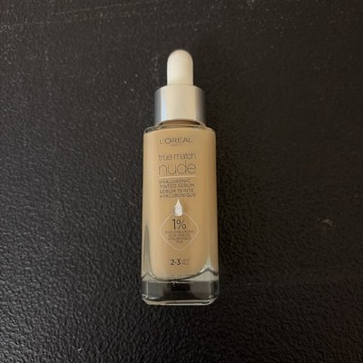 L'Oreal Paris True Match Nude Hyaluronic Tint Serum 2-3 LIGHT/ Pale 1.0fl Oz