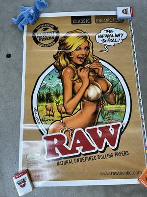 Official RAW rolling papers poster featuring exclusive Artwork