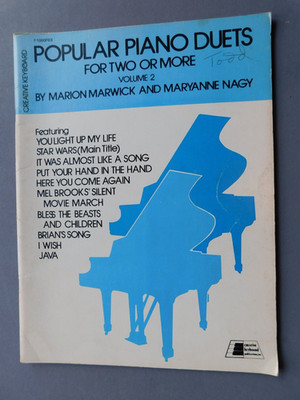 Popular Piano Duets for Two or More Vol 2 - 1978 Songbook music - Marwick & Nagy