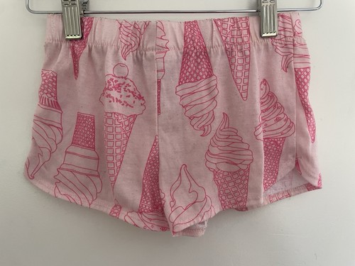 Carters Kid Girl Ice Cream Cones 100% Polyester Elastic Pull On PJ Shorts Pink 5 - Picture 3 of 4