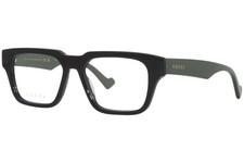 Gucci GG0963O 005 Eyeglasses Frame Men's Black/Green Full Rim Square Shape 53-mm