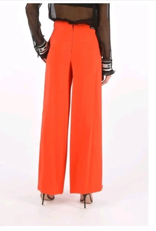 Vestido/pantalones de fiesta Just Cavalli cintura alta pierna ancha talla 40 IT (4, XS) rojo negro Foto 3 de 4