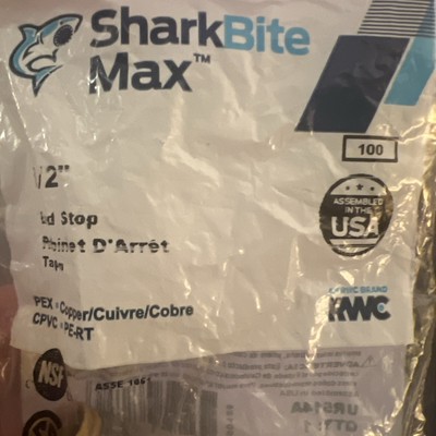 SharkBite U514LFA 200 PSI Push-to-Connect Brass End Stop 1/2 Push Dia. in.