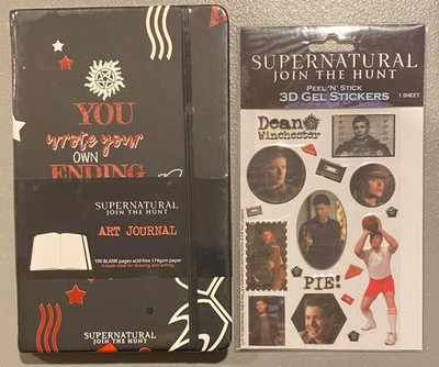 NEW SUPERNATURAL INSIGHT ART JOURNAL DEAN WINCHESTER QUOTE & STICKER SHEET