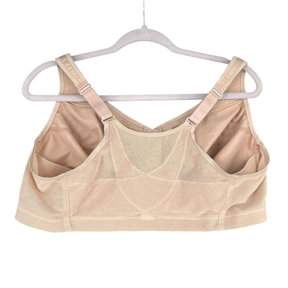 Sujetador Glamorise Magiclift Cierre Frontal Correas Ajustables Cobertura Completa EE. UU. 44D Foto 2 de 4