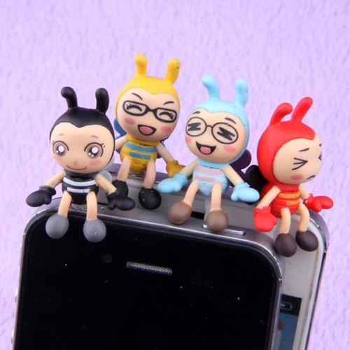 4pcs 3.5mm Anti Dust Plug Cartoon Mixed Pattern headphone plug - 第 3/12 張圖片