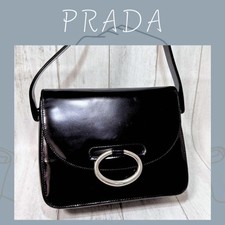 Rare☆Good Condition☆PRADA Prada Patent Leather Shoulder Examination Ceremony