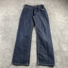 Levis 218 Slim Straight Fit Jeans Boys Youth 12 Blue Dark Wash Adjustable