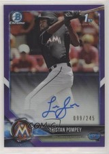 2018 Bowman Draft Chrome Pick Purple Refractor 99/245 Tristan Pompey Auto 7i2