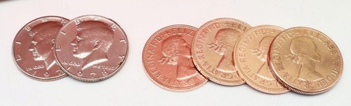 Vintage Mike Bornstein's Triple Threat Reverse w/ Coins Magic Trick + Bonus Book - Picture 2 of 5