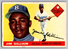 1955 TOPPS #5 JIM GILLIAM BROOKLYN DODGERS