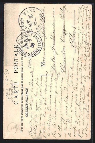 CPA Bourbon-Lancy, Madame Duc, née en 1807, Hospitalisée a toutes ses Facultés - Picture 2 of 2
