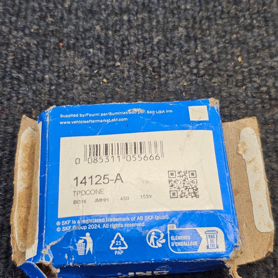 Cono de cojinete cónico SKF 14125-A para Ford Jeep 56-77 6-226 P-500 Foto 2 de 4